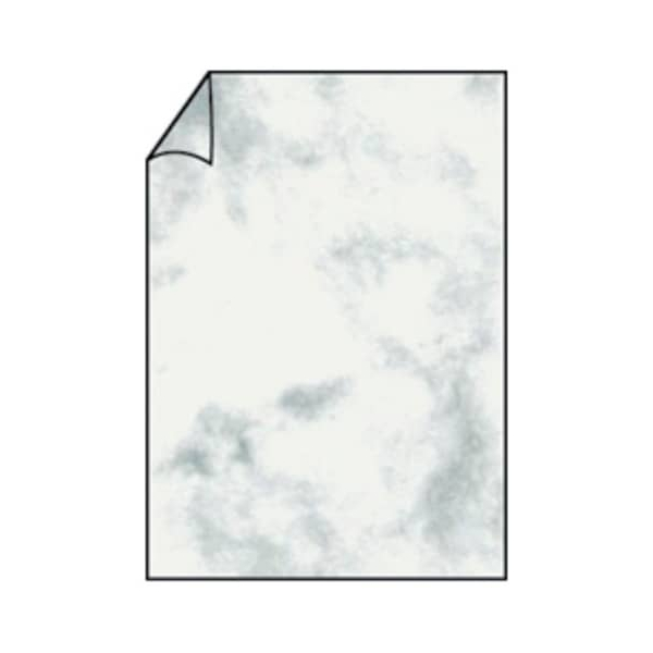 100 Stück Rössler Briefpapier Paperado 16400114, grau marmoriert, A4, 100g 4014969044810 Rössler