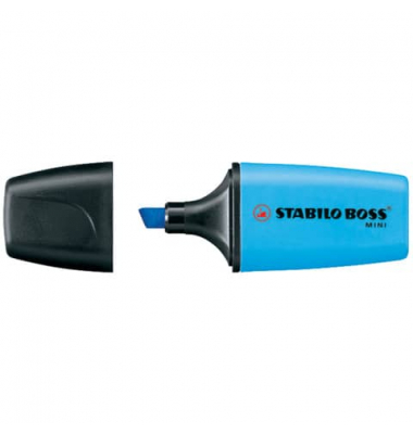Textmarker STABILO BOSS MiNI, 07/31, blau, 2-5mm Keilspitze