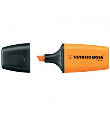 Textmarker STABILO BOSS MiNI, 07/54, orange, 2-5mm Keilspitze