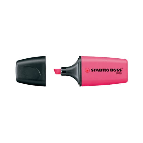 10 Stück Stabilo Textmarker STABILO BOSS MiNI, 07/56, pink, 2-5mm Keilspitze 0000042117674 Stabilo