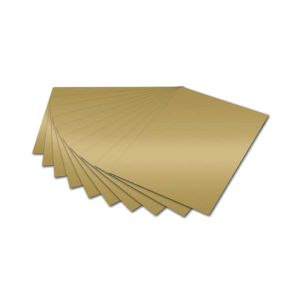 10 Stück Folia Fotokarton 6166E, gold glänzend, 50x70cm, 300g 4001868051599 Folia
