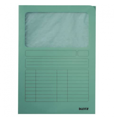Sichtmappen 3950-00-50, A4 grün Recyclingkarton 160g