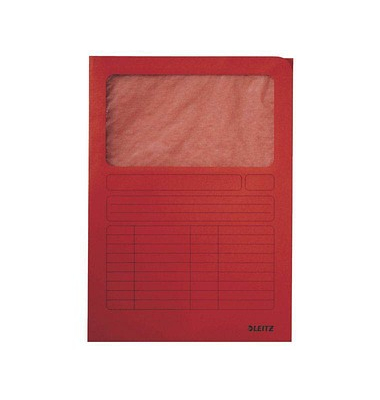 Sichtmappen 3950-00-25, A4 rot Recyclingkarton 160g