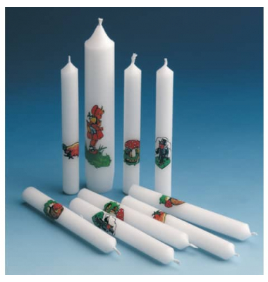 Geburtstagskerze 110334 Gl&uuml;cksbringer mehrfarbig 80x110mm (BxH) 