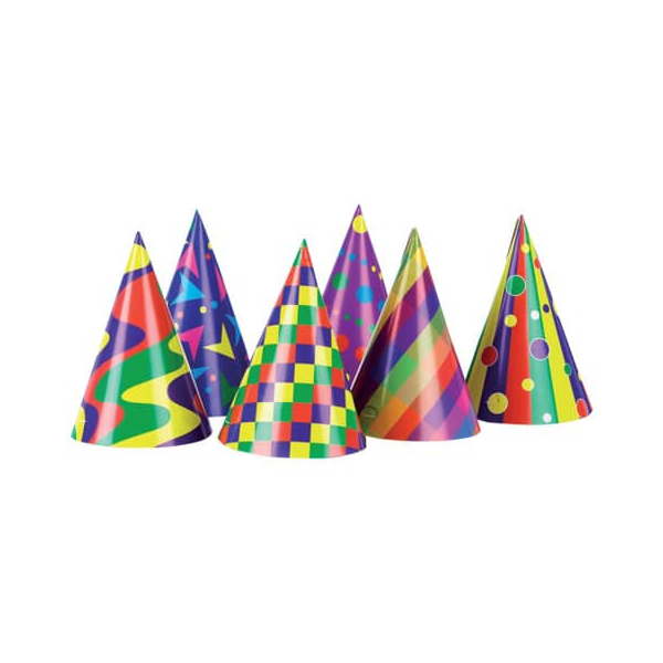 12 Stück TIB 15405 H15cm Partyhut sort. 4002727154055 TIB 6 Stück