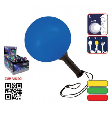 16990 23cm D. Leuchtballon LED Fan&Fun sort.
