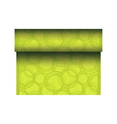 Tischläufer, stoffähnlich, PV-Tissue Mix "ROYAL Collection" 24 m x 40 cm limonengrün "Bubbles" auf Rolle 86505