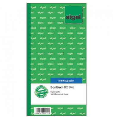 Bonbuch BO076 gelb 360 Abrisse 2x60 Blatt 105x200