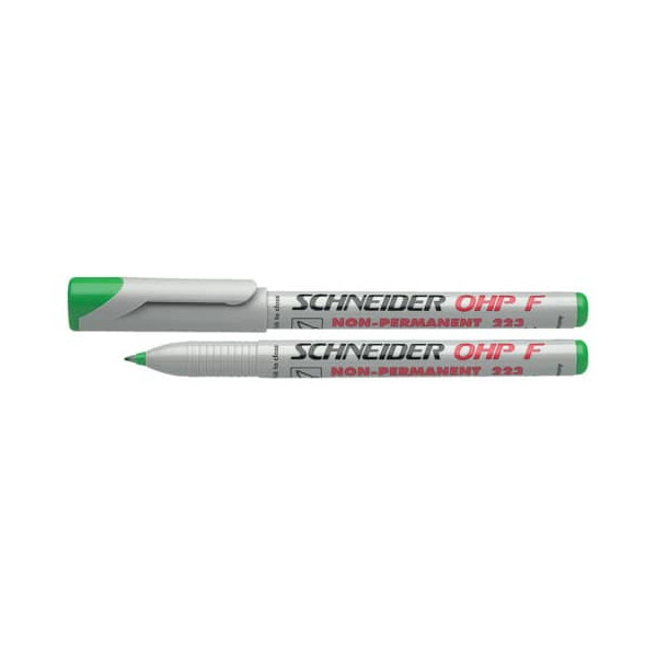 10 Stück Schneider Folienstift OHP 223 F grün 0,7 mm non-permanent 4004675002617 Schneider