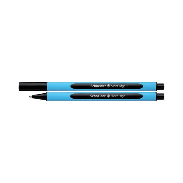 10 Stück Schneider Kugelschreiber Slider Edge F 50-152001, schwarz, F, Einweg 4004675075635 Schneider