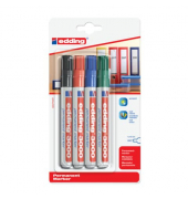 Permanentmarker, 4-3000-4-1999, Packung, 4-farbig sortiert, 1,5-3mm Rundspitze