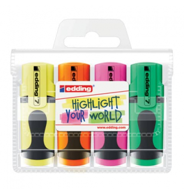 4-7-4 mini Textmarker e-7 highlighter neon