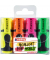 Textmarker Highlighter, 4-7-4, Set, 4-farbig sortiert, 1-3mm Keilspitze