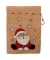 19530 25x35cm Weihn.Jutesack Santa natur