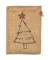19563 25x35cm Weihn.Jutesack Baum natur