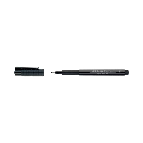 10 Stück Faber-Castell Tuschestift Pitt Artist schwarz medium wasserf. 4005401673996 Faber-Castell