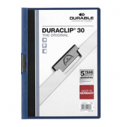 Klemmhefter DURACLIP 30 222707, A4 blau, f&uuml;r ca. 30 Blatt, Polyvinylchlorid (PVC) 80g