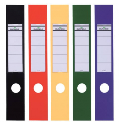 R&uuml;ckenschilder ORDOFIX 8090 00, farbig sortiert, breit/lang, 60x390mm, selbstklebend