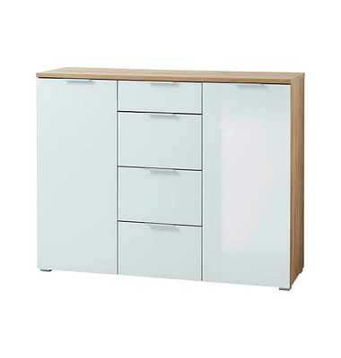 Sideboard TELDE weißeiche 4 Fachböden