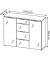 Sideboard TELDE weißeiche 4 Fachböden