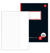 Schulheft 734012200 Style, Lineatur 25a / liniert mit weißem Rand, A4, 90g, schwarz, 20 Blatt / 40 Seiten