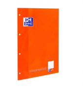 Notizblock 100061261 für Klausuren, liniert, A4, 90g, orange, 50 Blatt