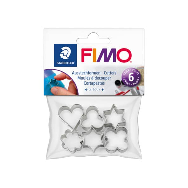 5 Stück Staedtler 872403 2cm 6Motive Ausstechform Fimo Metall sort. 4006608872403 Staedtler 8724 03 6 Stück