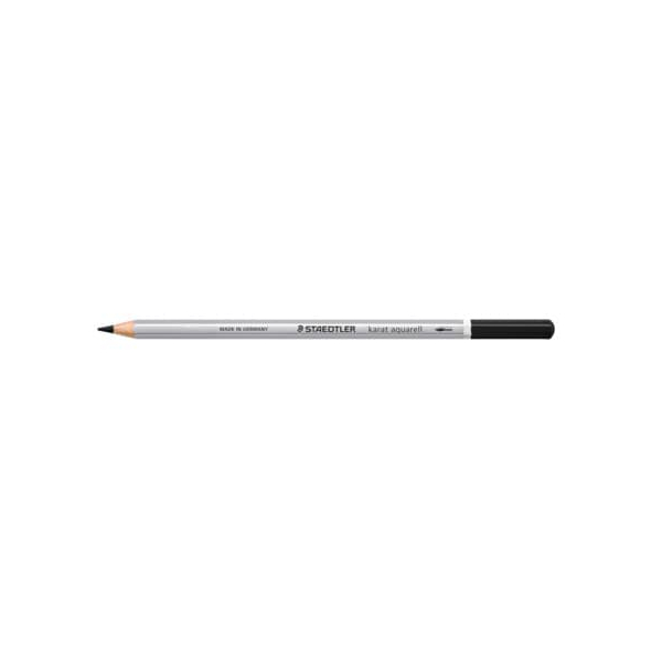 6 Stück Staedtler Aquarellstift Karat schwarz Minenstärke 3mm Länge 175mm 4007817125069 Staedtler