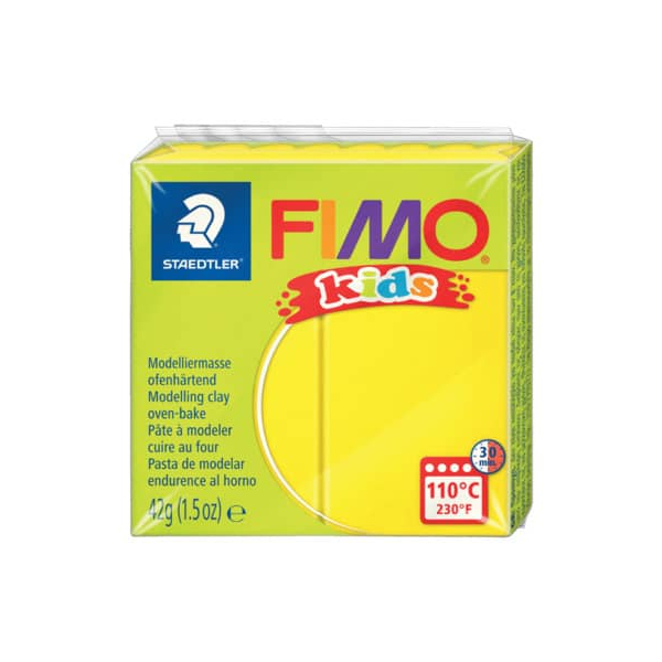 8 Stück Staedtler Fimo Kids 8030-1 Modelliermasse 42g gelb 4007817805022 Staedtler 42 Gramm