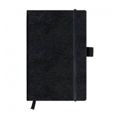 Notizbuch 10789428, my.book, schwarz, A5, kariert, 80g, 96 Blatt / 192 Seiten