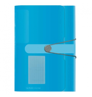 F&auml;chermappe easy orga to go 11277944, blau/transparent, A4, 12 F&auml;cher