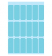 Etiketten Vario 3653, blau, 12x34mm, rechteckig