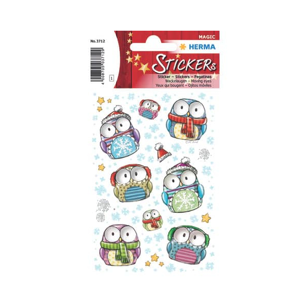 10 Stück Herma 3712 Magicsticker Schmucketikett Winter Eule 4008705037129 Herma 8 Stück