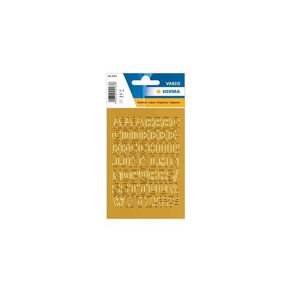 10 Stück Herma 4183 12mm Buchstabenetiketten A-Z go 4008705041836 Herma 61 Stück