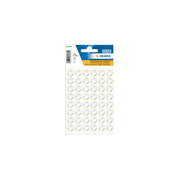 10 Stück Herma 5894  Verstärkungsringe D.12mm trans 4008705058940 Herma 240 Stück