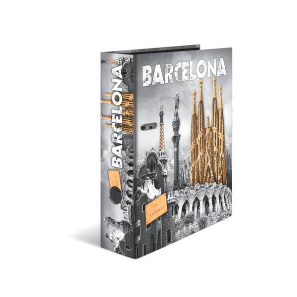 10 Stück Herma Motivordner Ordner A4 Barcelona 7177, A4 70mm breit 4008705071772 Herma