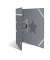 Motivordner Stars Stars grau mit Bordüre 7189, A4 70mm breit