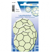 15024 Leuchtsticker Schmucketikett Fußball