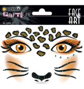 15303 Sticker Face Art Leopard