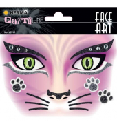 15310 Sticker Face Art Pink Cat