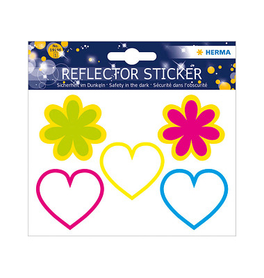 19196 Sticker Reflektor Herzen/Blumen