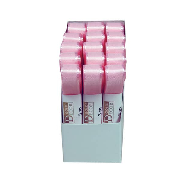 15 Stück GOLDINA Taftband 1445015211503, 15mm x 3m, rosa 4008953002740 GOLDINA 3 Meter