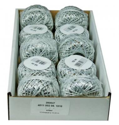 Kordel 4011 002005 1010/, 2mm x 10m, silber