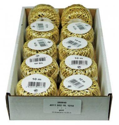 Kordel 4011 002015 1010/, 2mm x 10m, gold