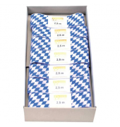 Zierband 147225871525, Bayernraute, 25mm x 2,5m, weiß/blau