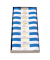 Zierband 147125871525, 25mm x 2,5m, weiß/blau