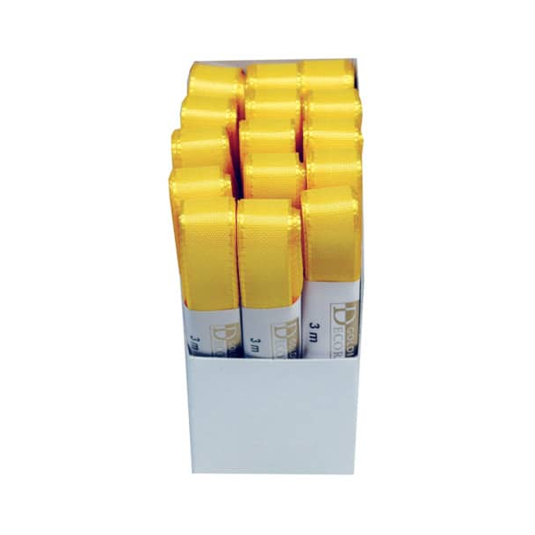 15 Stück GOLDINA Taftband 1445015101503, 15mm x 3m, gelb 4008953018437 GOLDINA 3 Meter