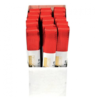 Taftband 1445015201503, ohne, 15mm x 3m, rot