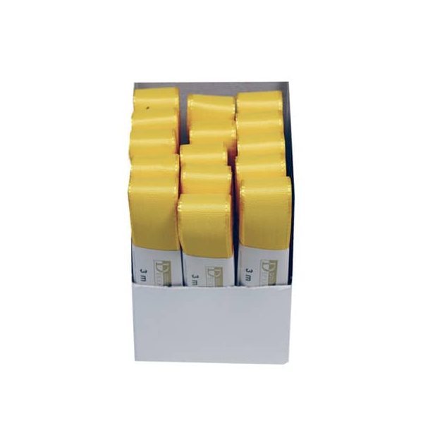 15 Stück GOLDINA Taftband 1445025101503, 25mm x 3m, gelb 4008953018772 GOLDINA 3 Meter