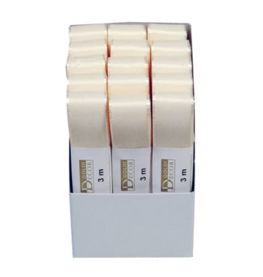 Taftband 14450250211503, 25mm x 3m, creme